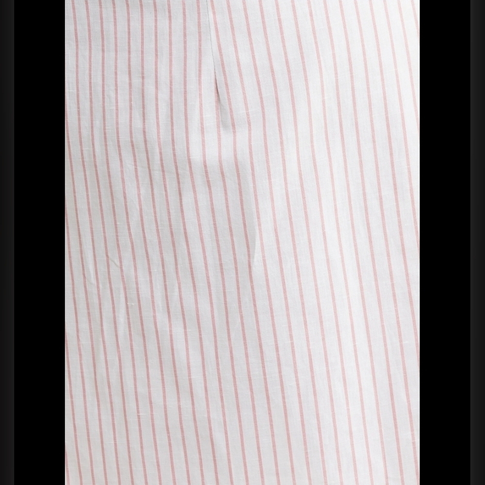 NWT! Harshman,  Willow Shirt Dress, White/Rose Pink Stripes, Medium -MSRP $244 - Picture 4 of 13